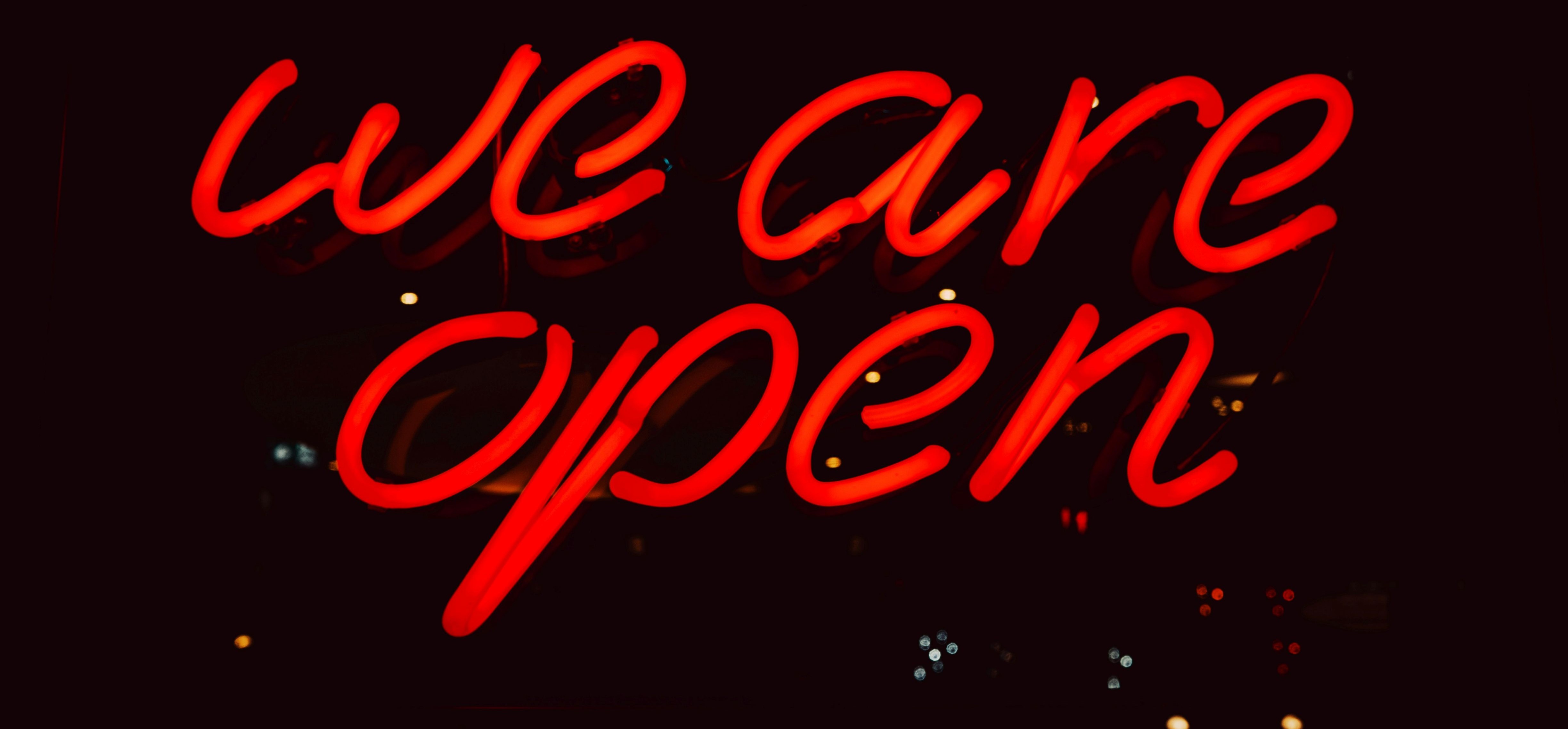 We are open image